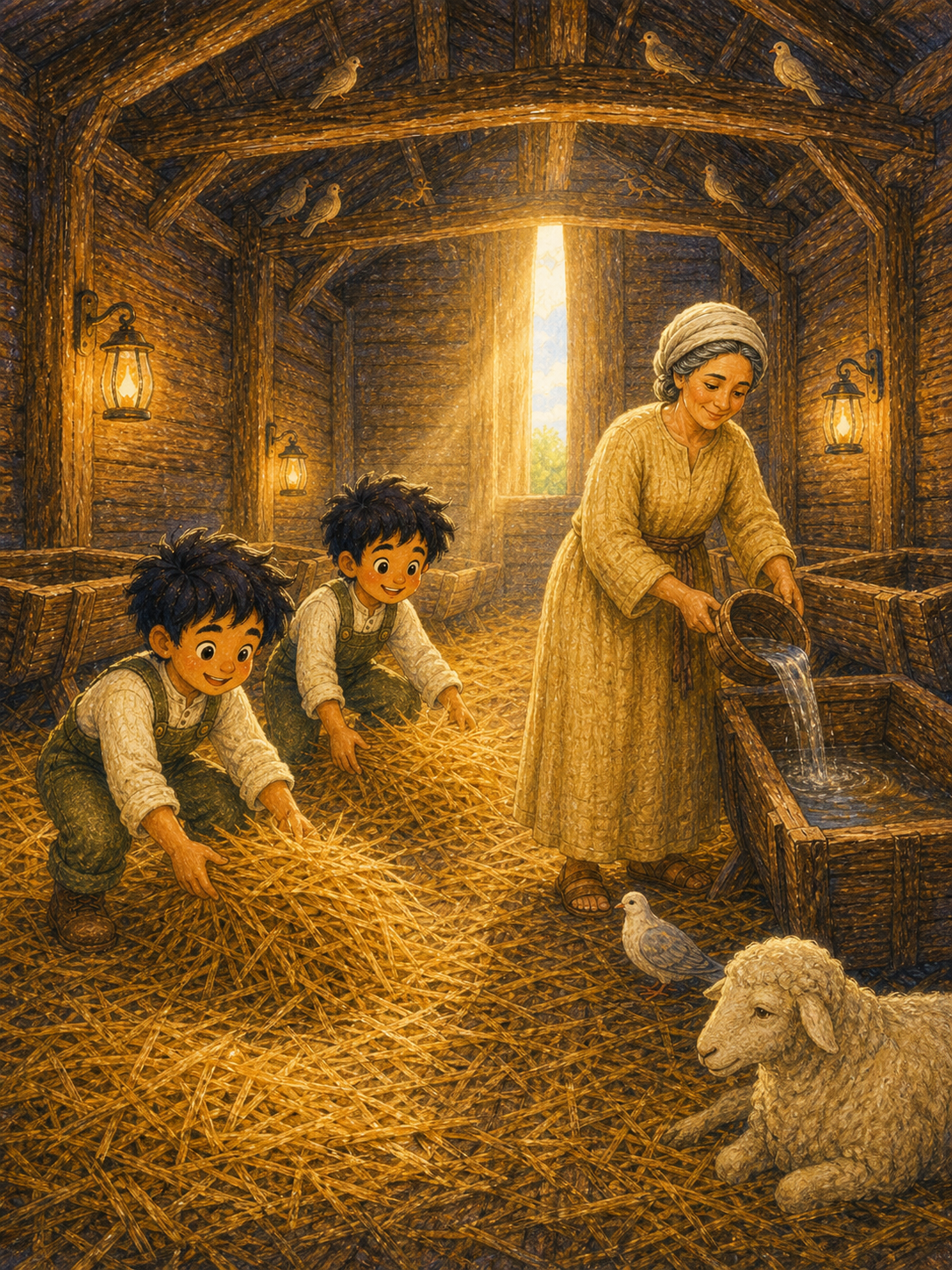 verhaal van Noach's ark voor kinderen — illustratie pagina 9