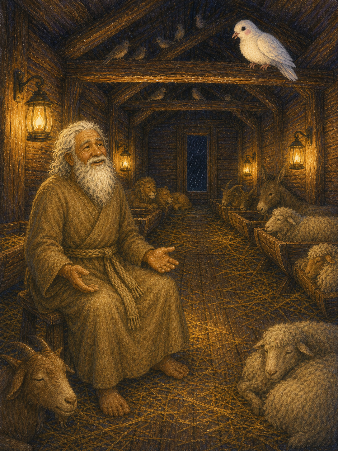 verhaal van Noach's ark voor kinderen — illustratie pagina 12