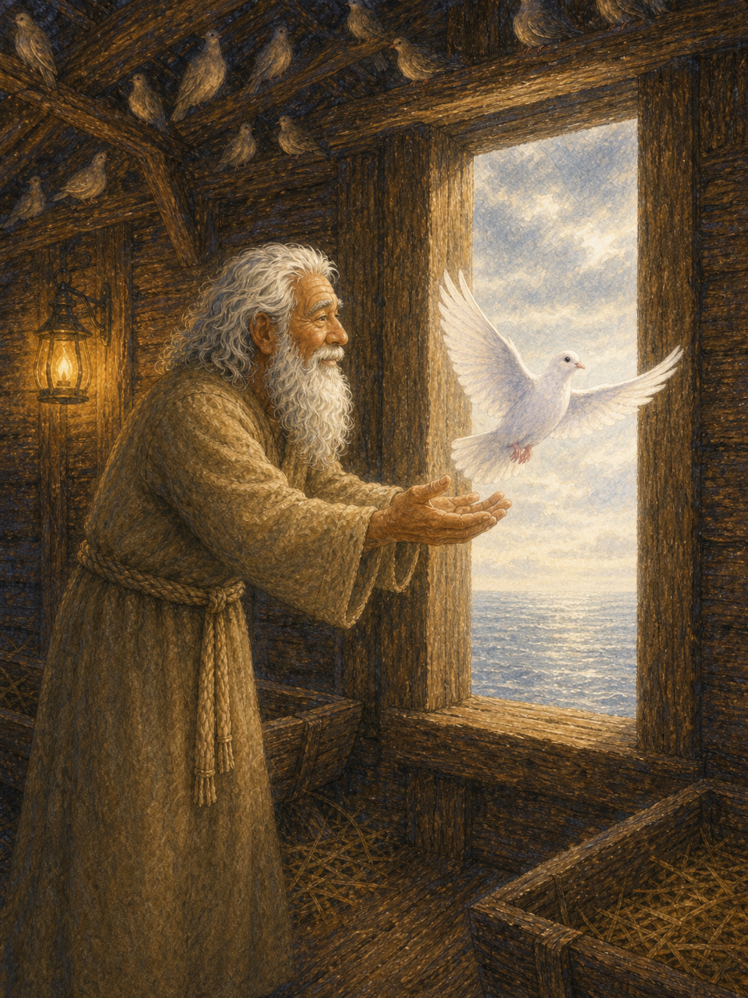 verhaal van Noach's ark voor kinderen — illustratie pagina 13