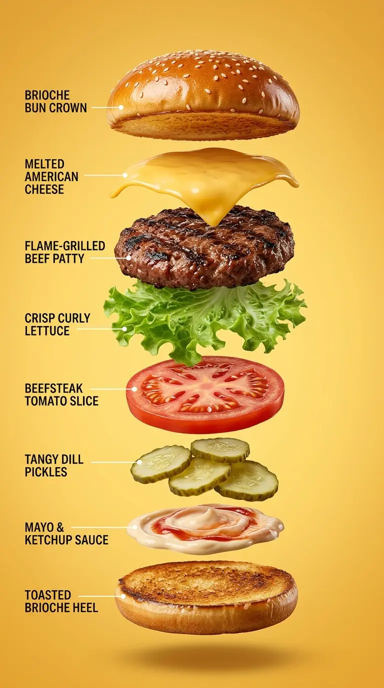 Exploded Food Infographic — Nano Banana Pro Prompt · Camika
