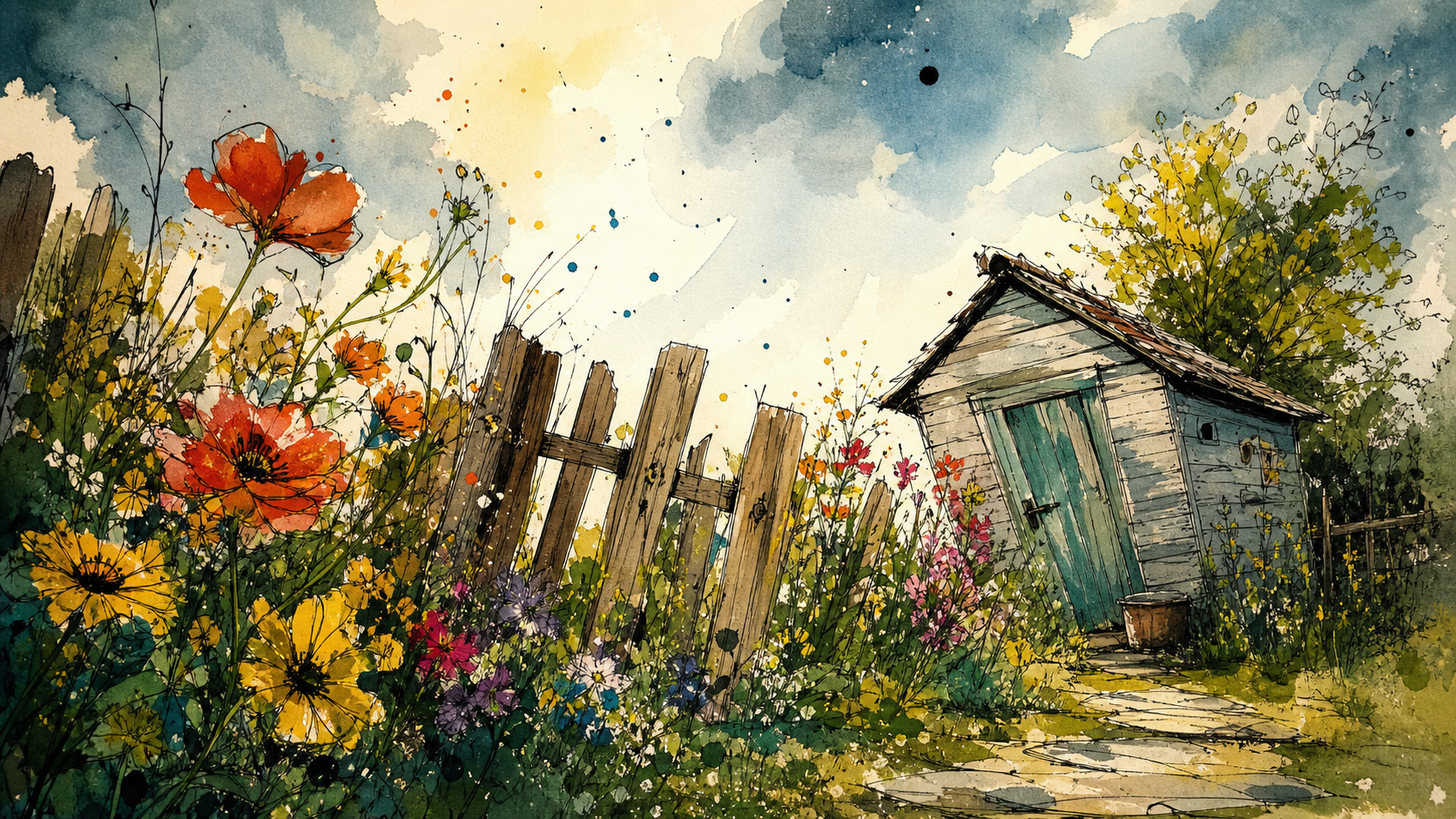 Playful Sketch Watercolor — a children's book illustration style in Readkidz