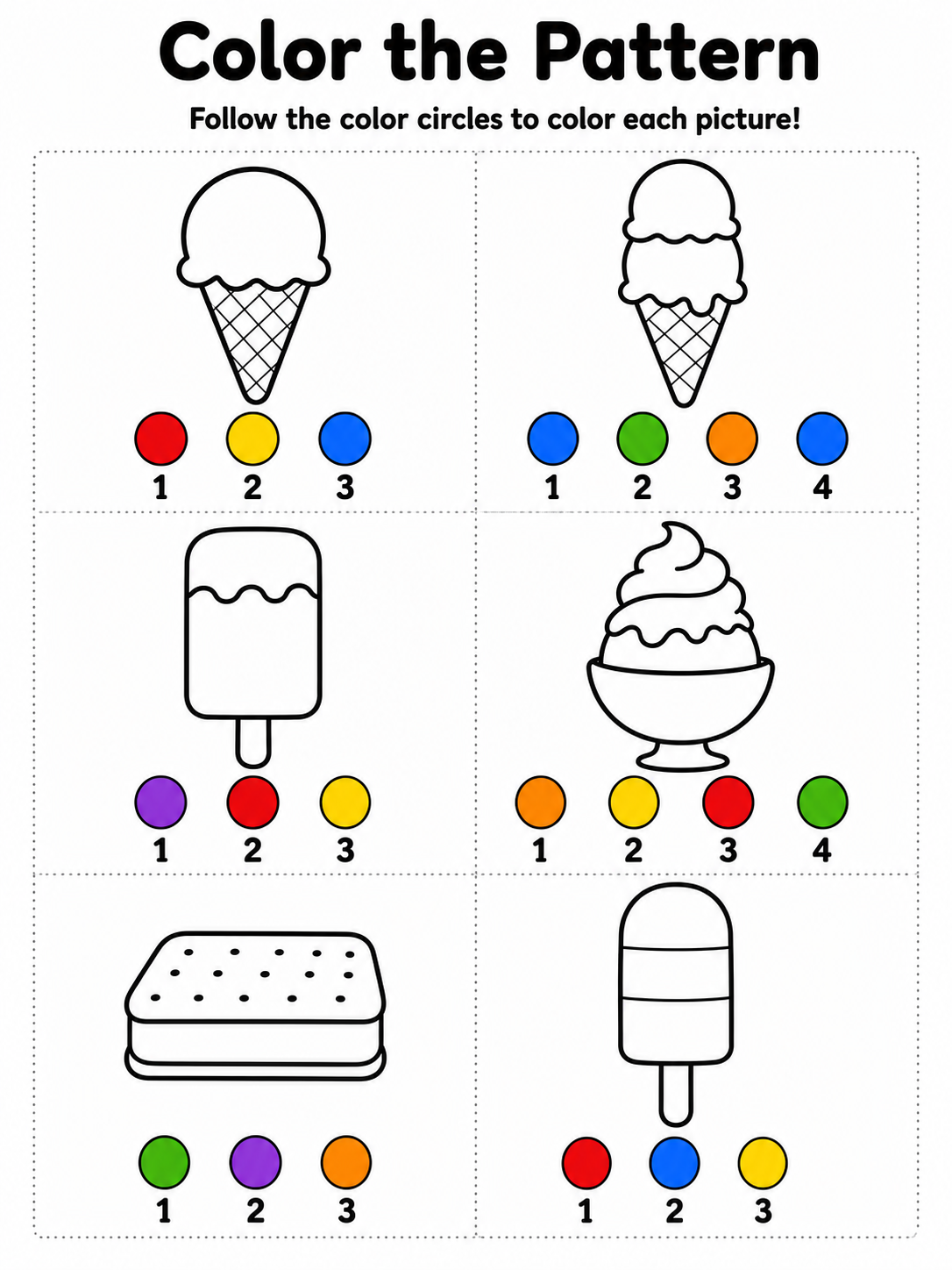 Color Pattern Worksheet