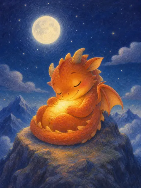 pohádka o dracích na dobrou noc — obálka bezplatné obrázkové knihy