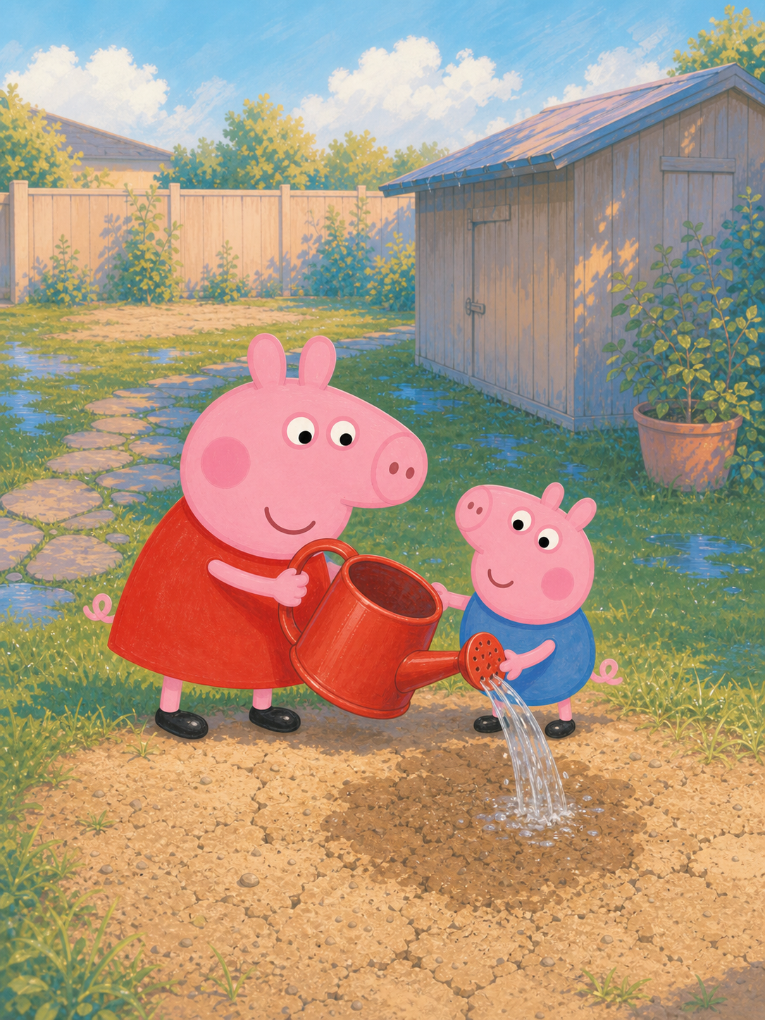 peppa pig story — example page made with Readkidz