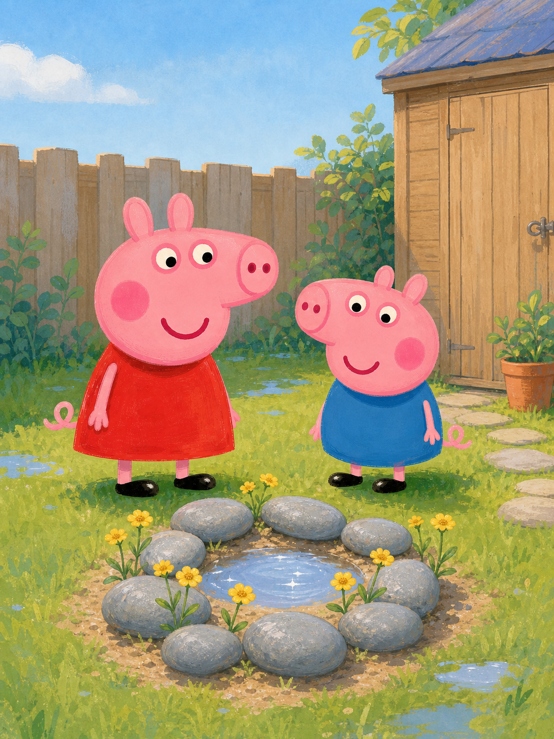 peppa pig story — example page made with Readkidz