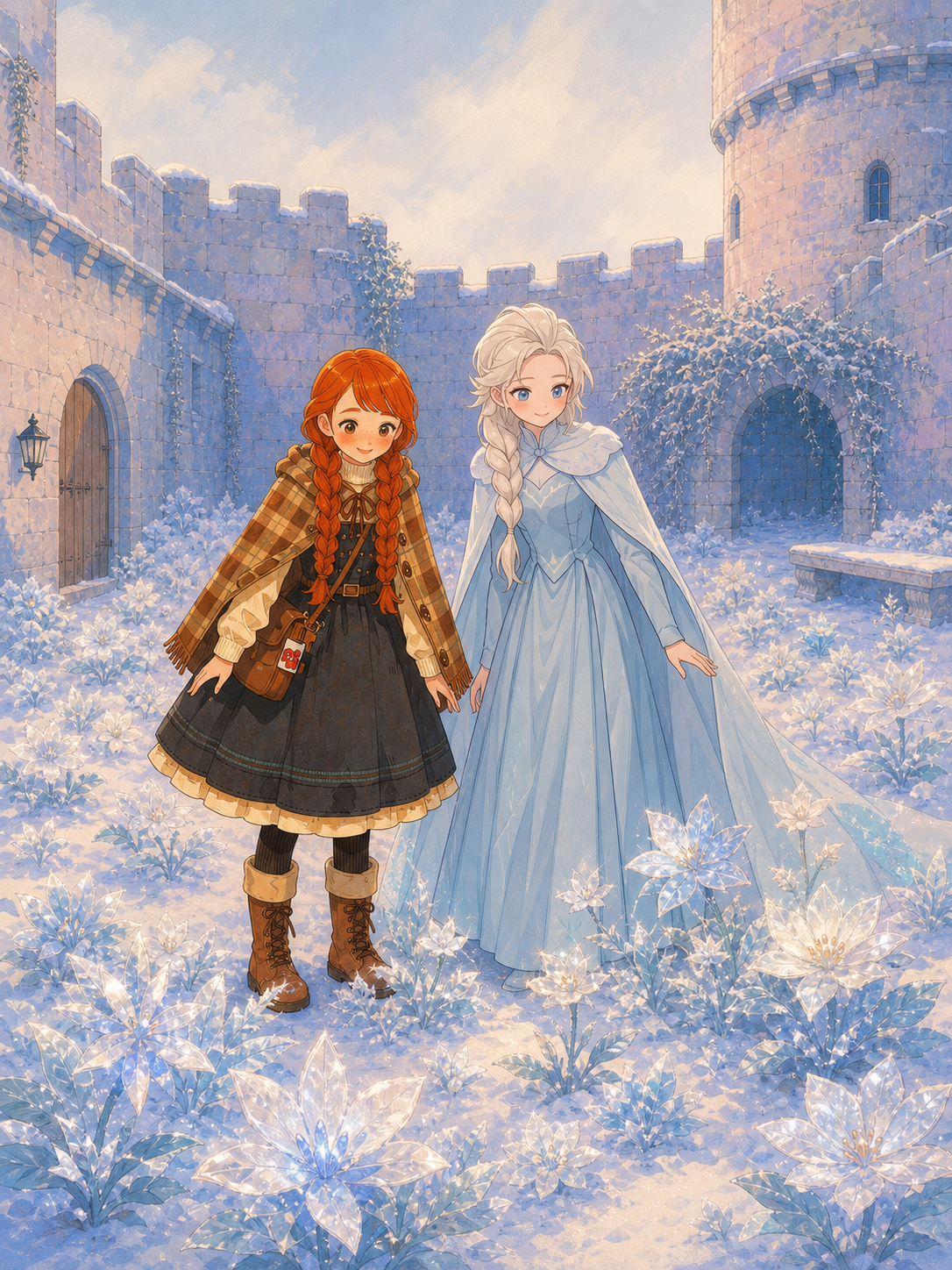 Elsa and Anna's Little Snow Garden