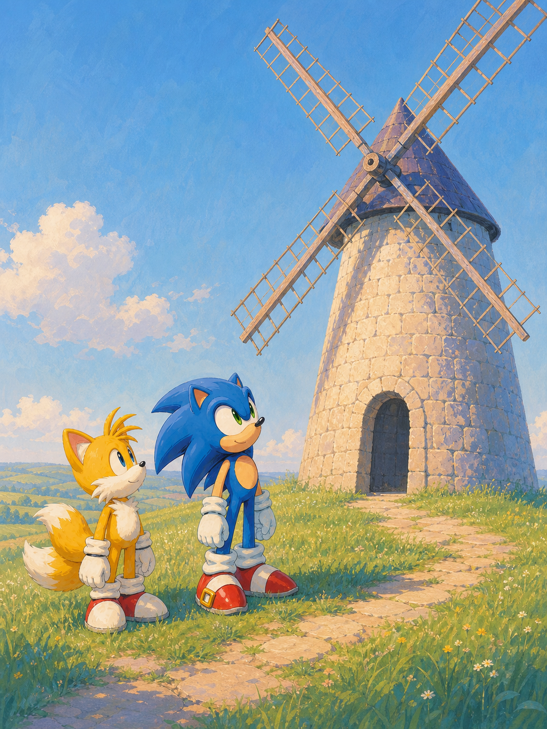 Sonic and Tails' Quiet Windmill Race