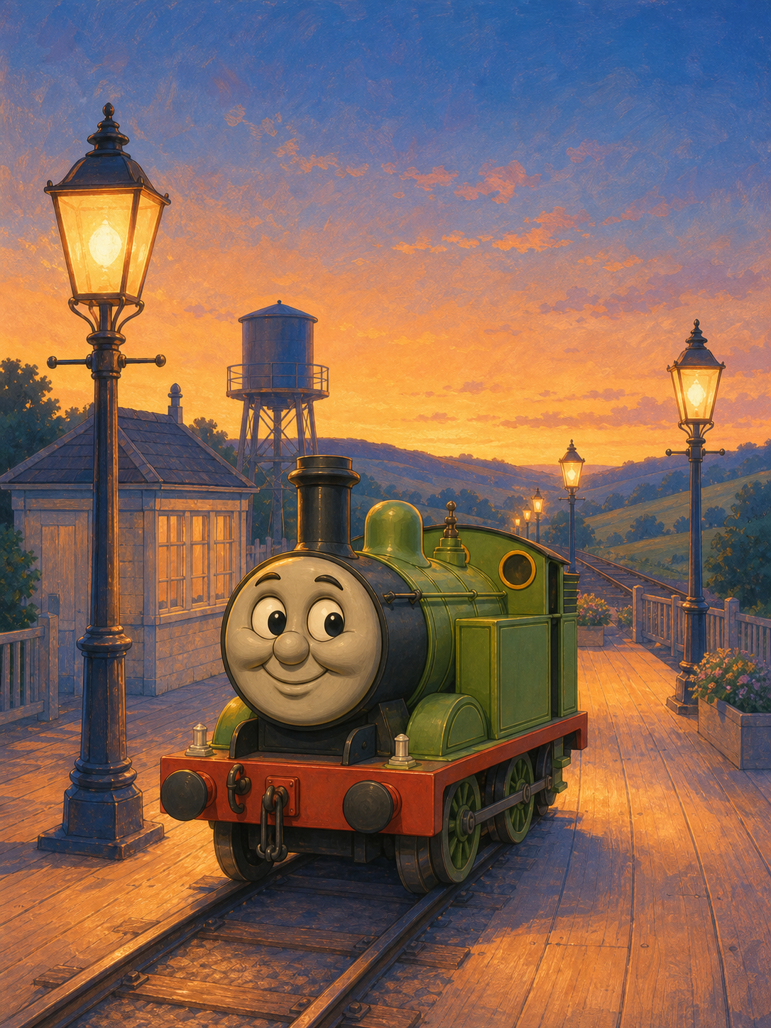 thomas train story maker — example page made with Readkidz