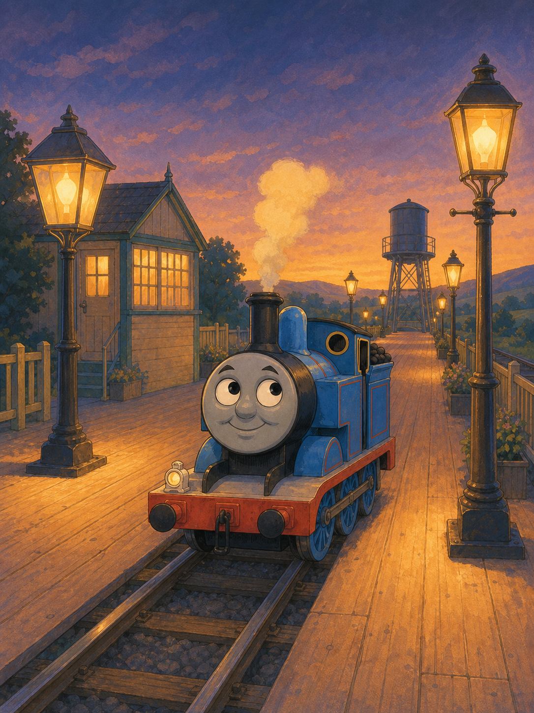 Thomas and Percy train story (IP demo — not for indexing) — page 7 illustration