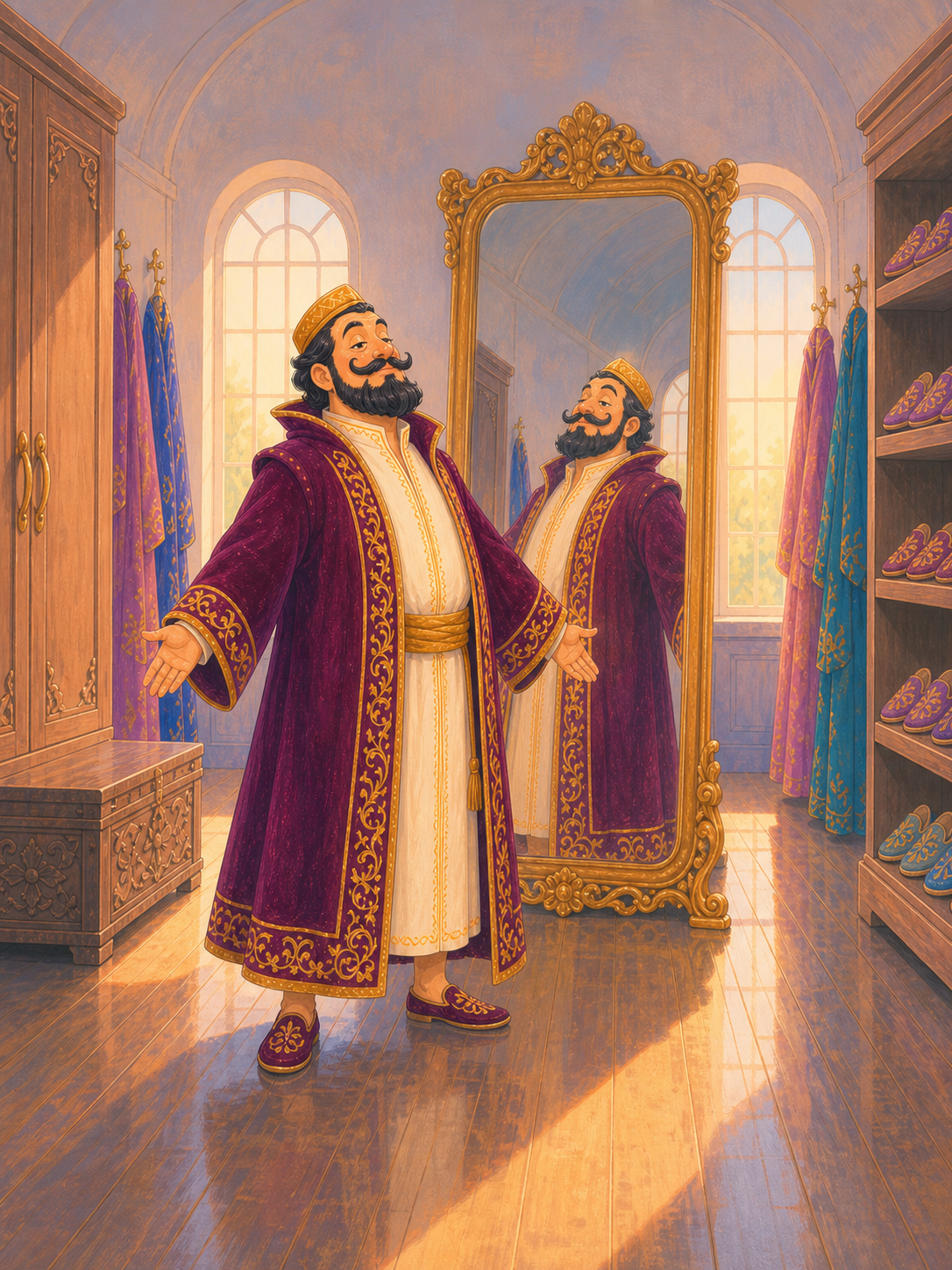 Emperor's New Clothes story for kids maker — example page made with Readkidz