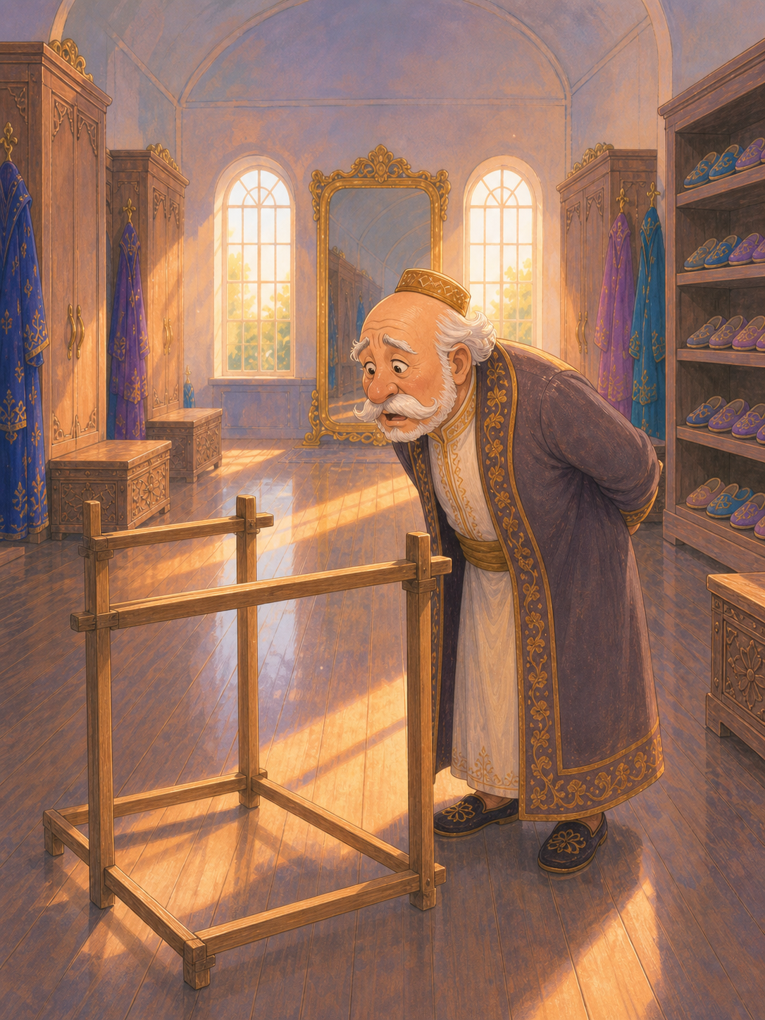 Emperor's New Clothes story for kids maker — example page made with Readkidz