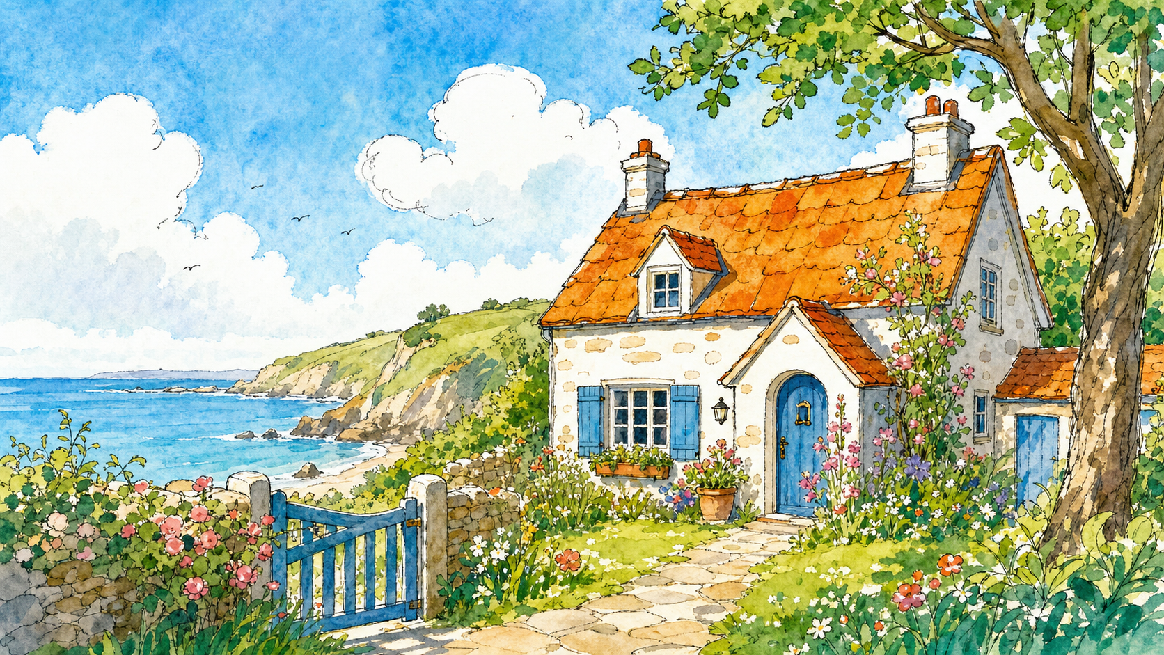 Loose Ink Lines & Bright Watercolor — a children's book illustration style in Readkidz